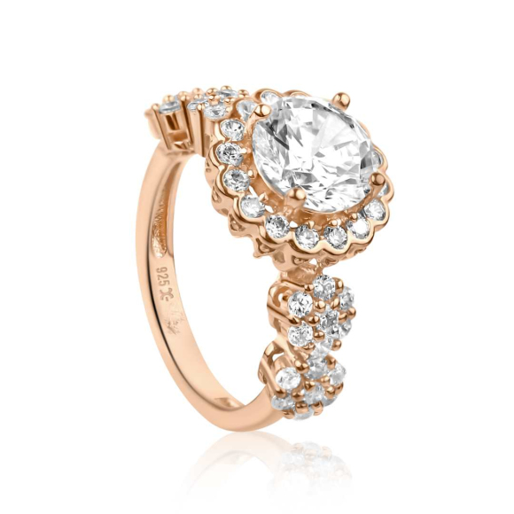 Bague Marguerite Excellence Argent 925 R.Gold