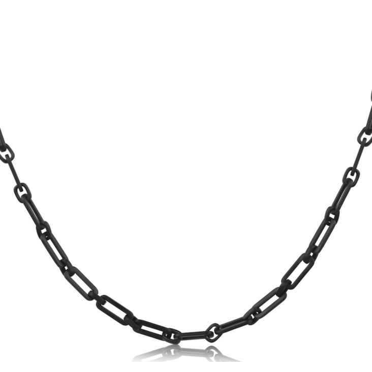 Collier Forçat large Acier 316L PVD noir