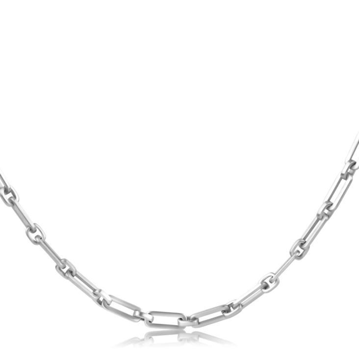 Collier Forçat large Acier 316L gris brossé