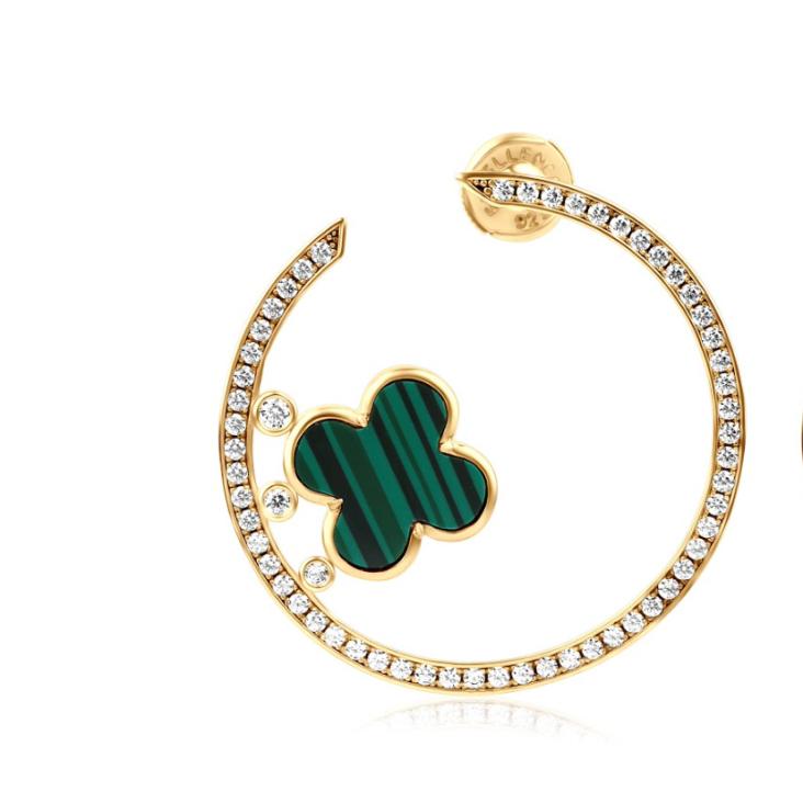 Créole Trèfle Excellence Plaqué Or 18K 3Mic & MLK