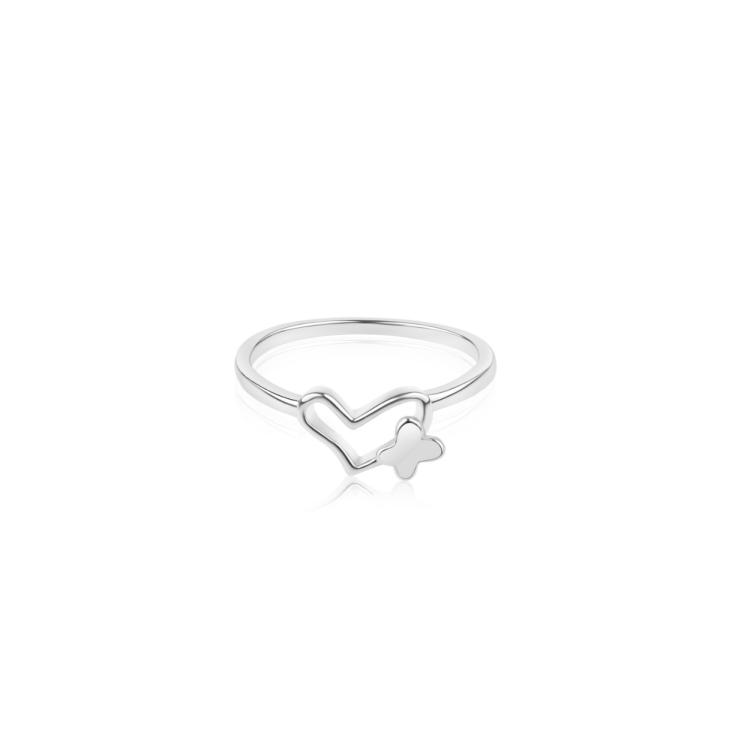 Bague cœur Excellence Argent 925 Rh