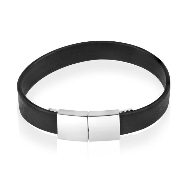 Bracelet Cuir Lisse Excellence sur fermoir Acier 316L