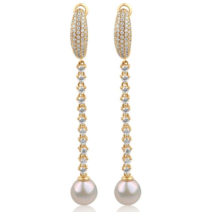Boucles Excellence Por 18K 3Mic & Perles D'eau Douce