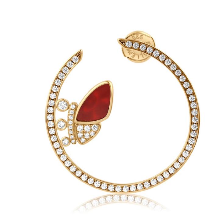 Créole Papillon Excellence Plaqué Or 18K 3Mic & GRN