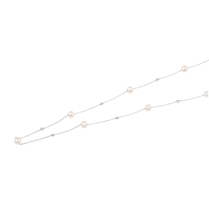 Sautoir Excellence Argent Rh & Perle D'eau Douce 8-8.5