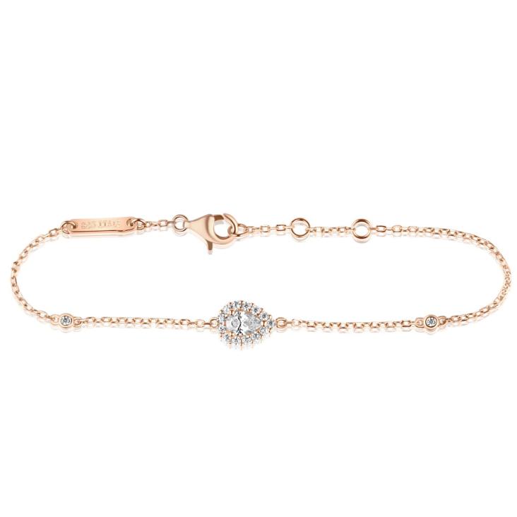 Gourmette poire Excellence Argent 925 R.Gold