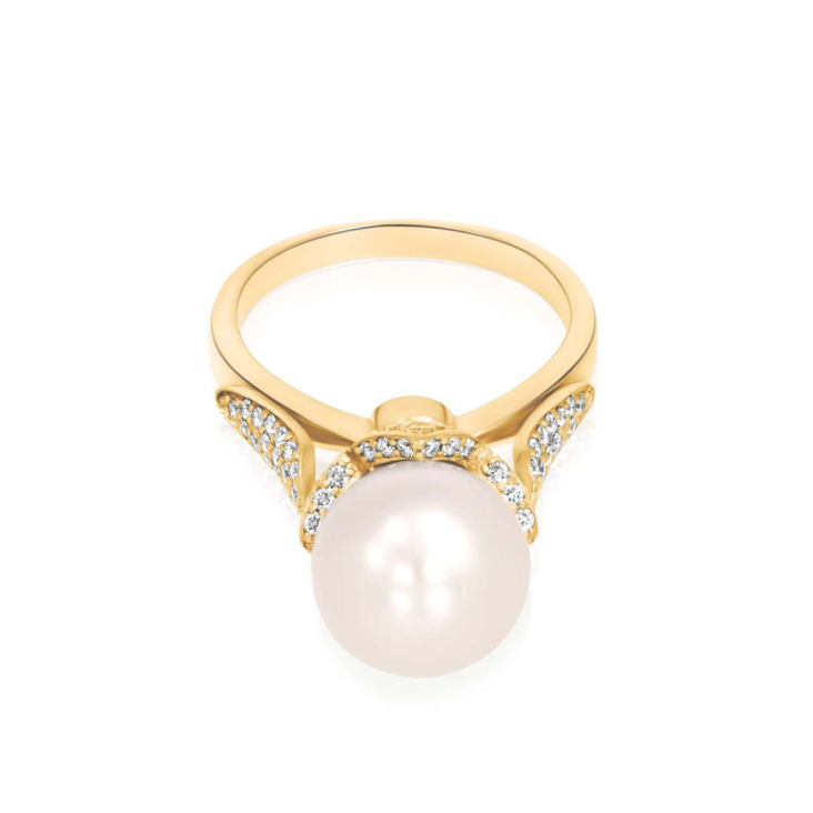 Bague Flower Excellence Or jaune 750/1000, FWP & Diamants