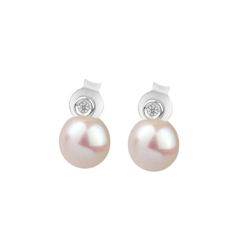 Boucles Excellence Or gris 750/1000, FWP & Diamants