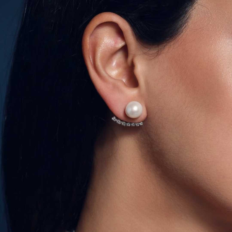 Boucles Excellence Or gris 750/1000 &... Boucles Excellence Or gris 750/1000 &...