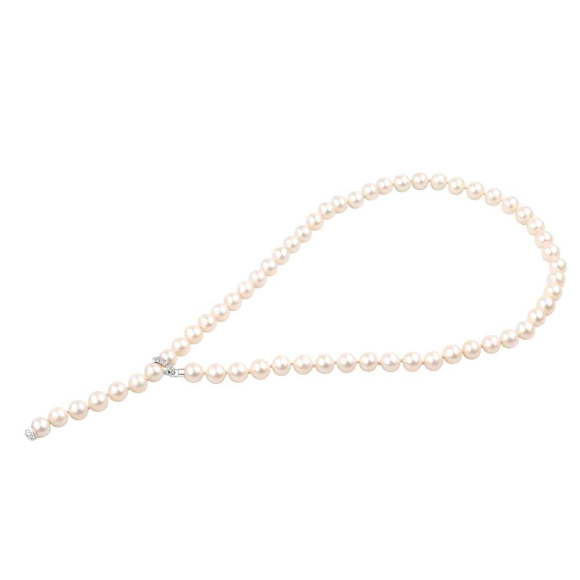 Collier Cravate Excellence Perles D'eau Douce Or 18K 750/1000