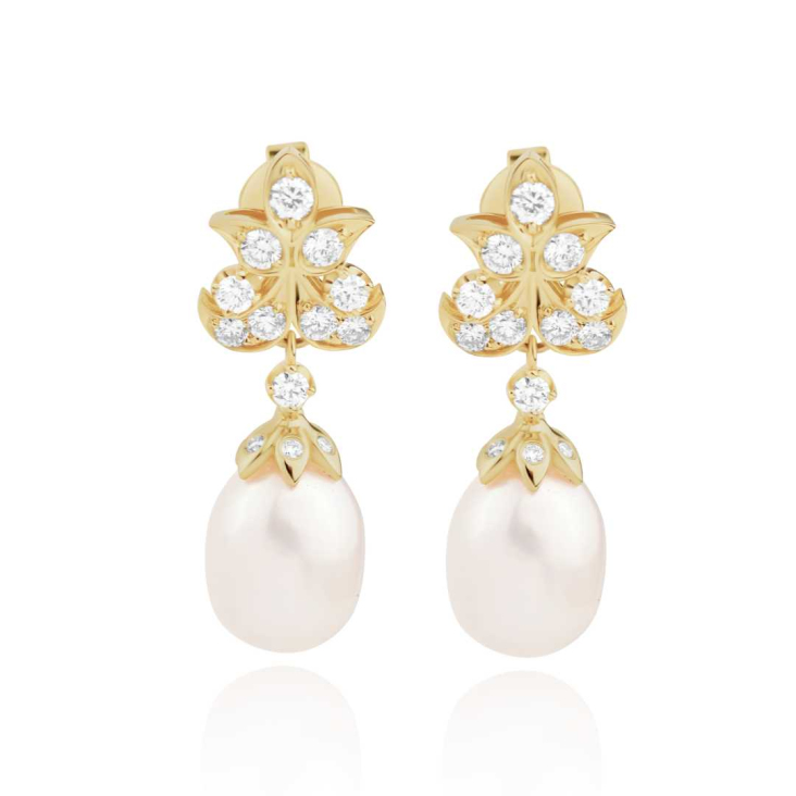 Boucles Excellence Or jaune 750/1000, Diamants & FWP