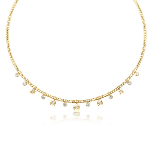 Choker Excellence Or jaune 750/1000 & Diamants