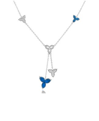Collier Flower Excellence en Argent 925 Rh & turquoise