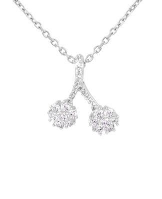 Pendentif double marguerite Excellence Argent 925 Rh
